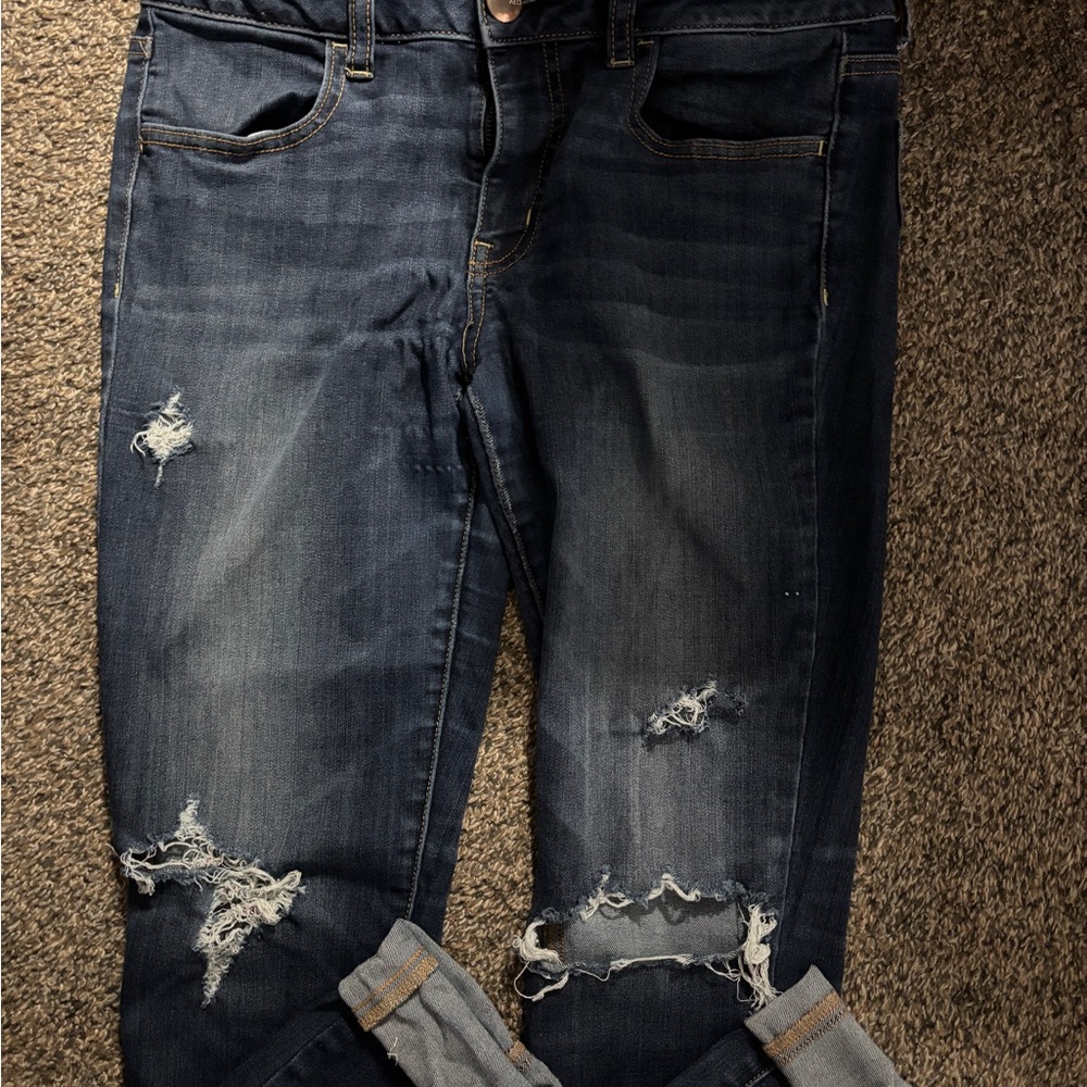 American Eagle Distressed Blue Jeans